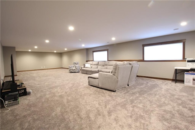 view of carpeted living room