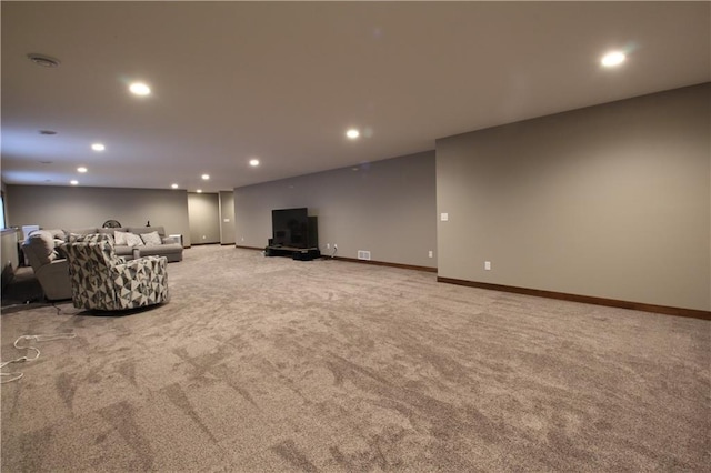 view of carpeted living room