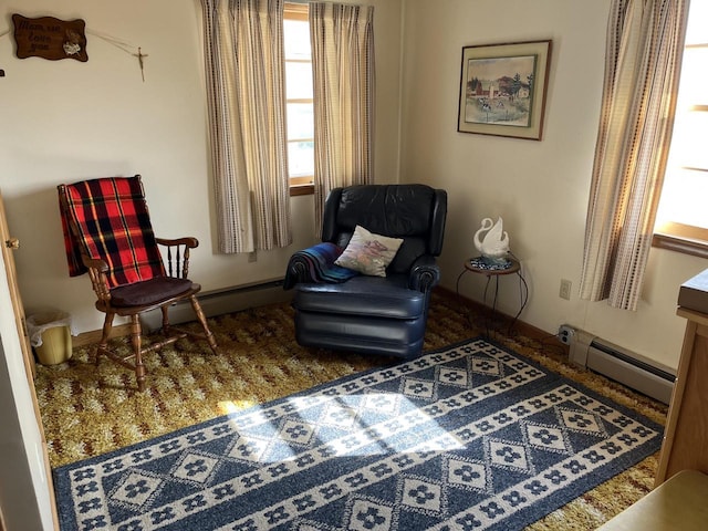 W6011 Pike River Rd, Wausaukee, WI 54177 - sitting room with a baseboard radiator