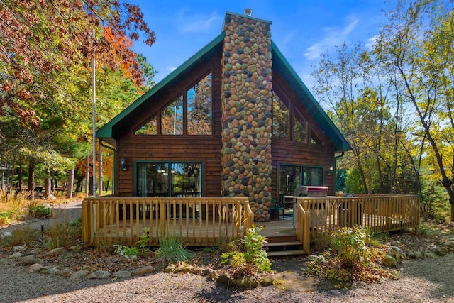 exterior space with a wooden deck