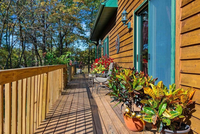 view of wooden terrace