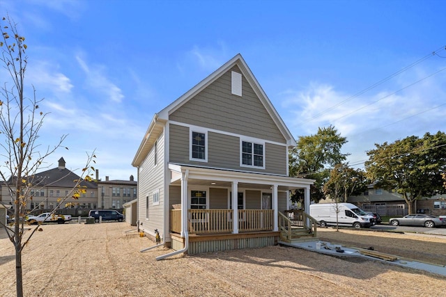 view of front of house with covered porch