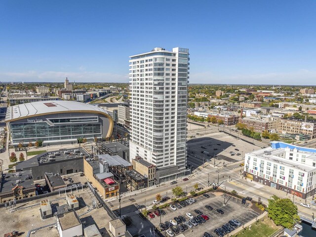bird's eye view featuring a city view