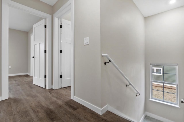 hall featuring hardwood / wood-style floors