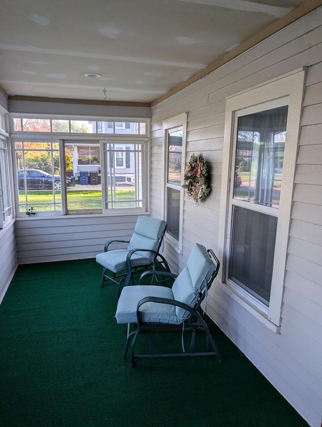 view of sunroom