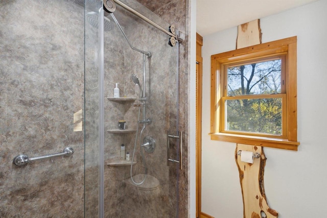 bathroom with walk in shower