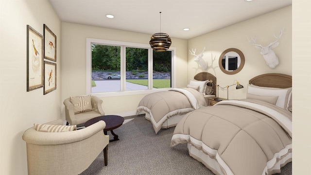 view of carpeted bedroom