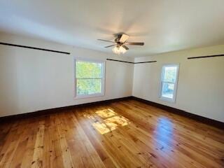 interior space with plenty of natural light and light hardwood / wood-style floors