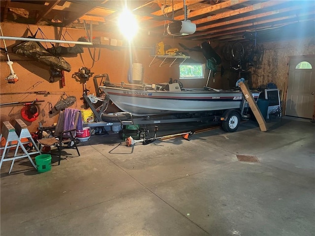 garage featuring a garage door opener