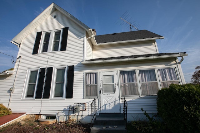 view of rear view of property