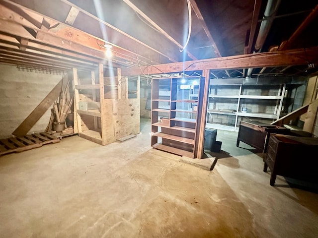 view of basement