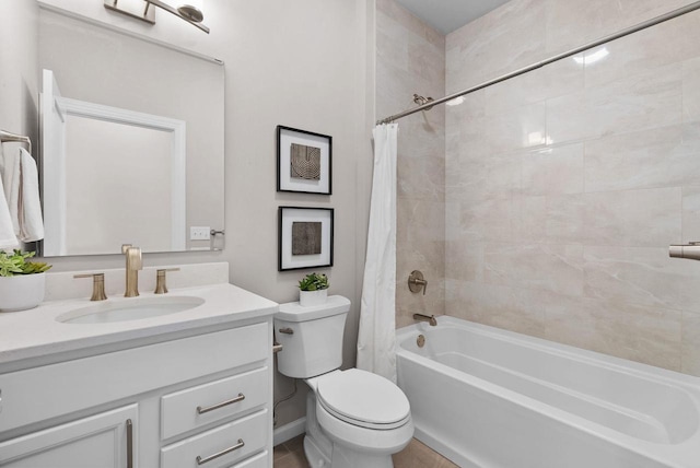2352 Lonnie Ct, Sun Prairie, WI 53590 - bathroom with shower / bath combination with curtain, vanity, and toilet