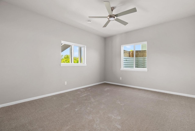 2352 Lonnie Ct, Sun Prairie, WI 53590 - unfurnished room with carpet floors, ceiling fan, and baseboards