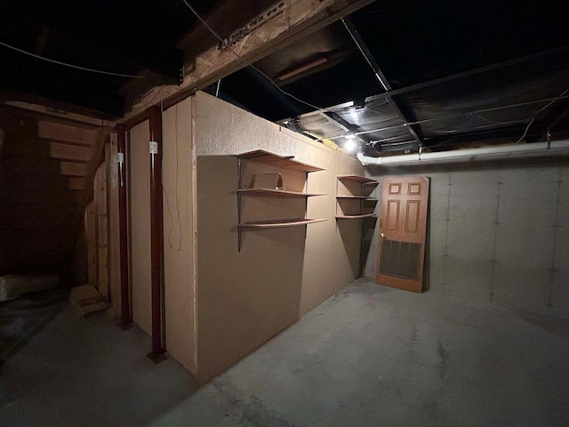 view of basement