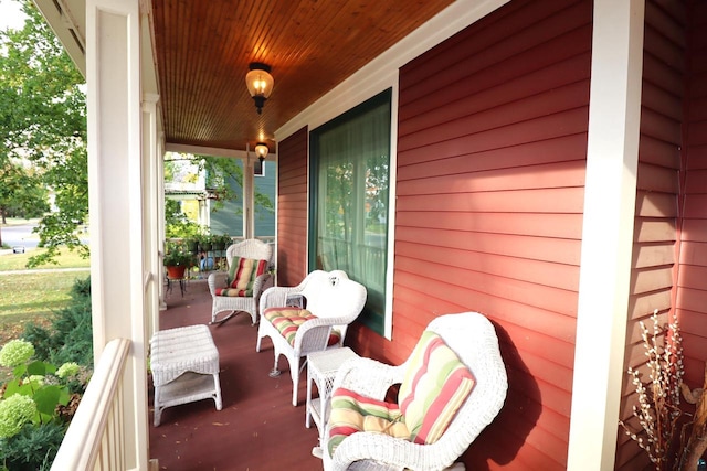 exterior space with covered porch