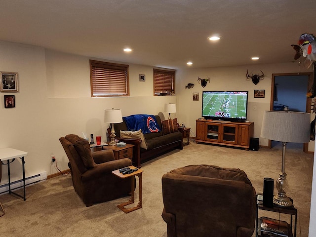 view of carpeted living room