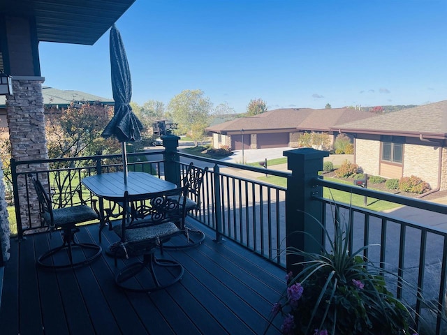 view of wooden deck