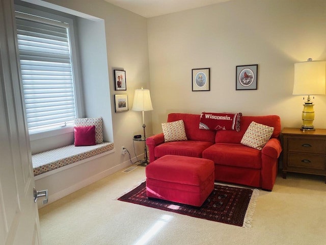 view of carpeted living room