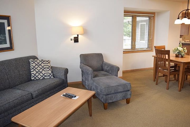 view of carpeted living room