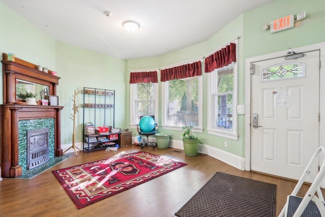 entrance foyer featuring hardwood / wood-style flooring