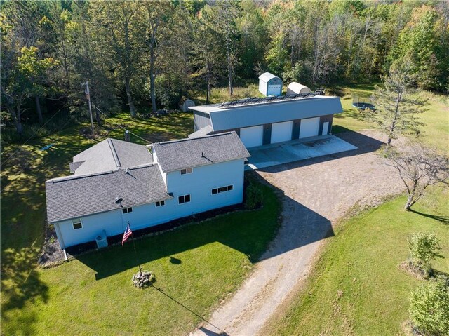 345 Old County D, Shell Lake, WI 54871 - aerial view with a forest view