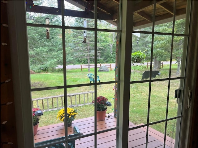 unfurnished sunroom with a healthy amount of sunlight