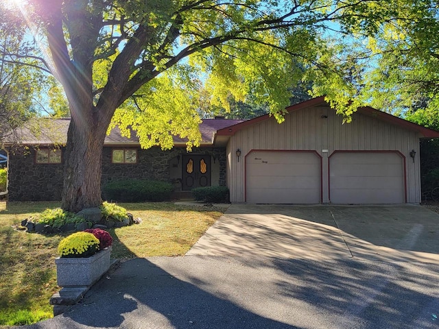 ranch-style house with a garage