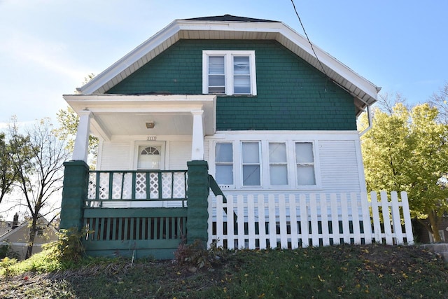 view of front of home with a porch