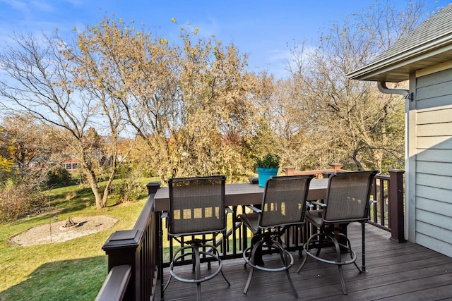 view of wooden deck