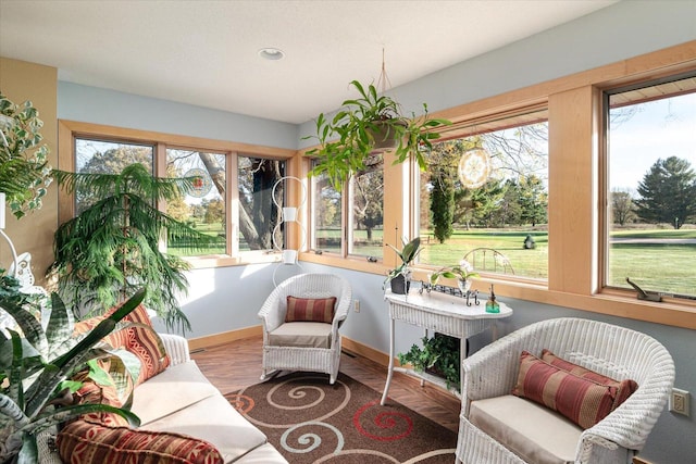 view of sunroom