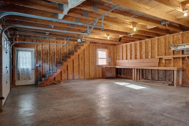 miscellaneous room with concrete flooring