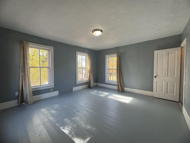 unfurnished room featuring a healthy amount of sunlight and wood-type flooring