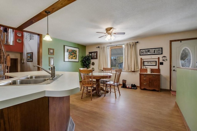 26314 276th St, Holcombe, WI 54745 - dining area featuring ceiling fan and light wood-style flooring