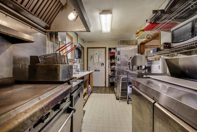 kitchen featuring light wood-type flooring