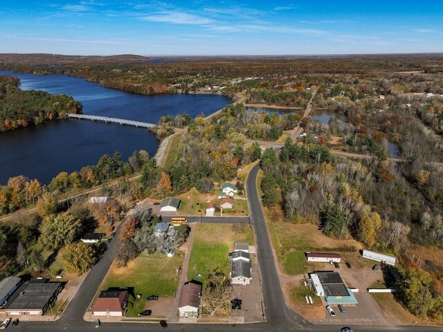 26314 276th St, Holcombe, WI 54745 - drone / aerial view featuring a water view and a view of trees