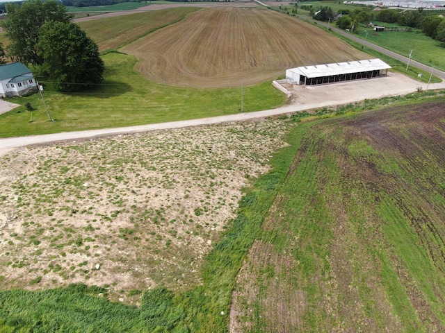 aerial view with a rural view