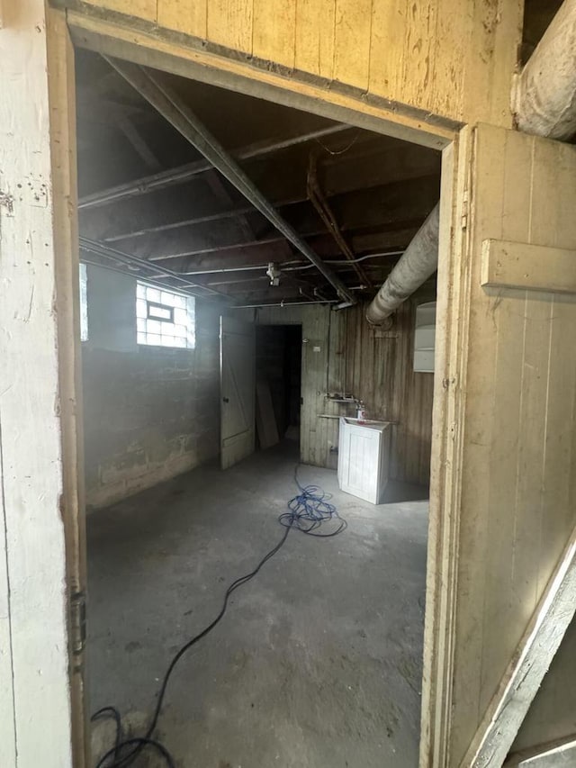 view of basement