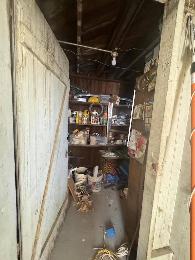 view of storage area