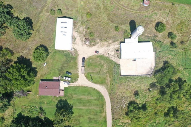 aerial view featuring a rural view