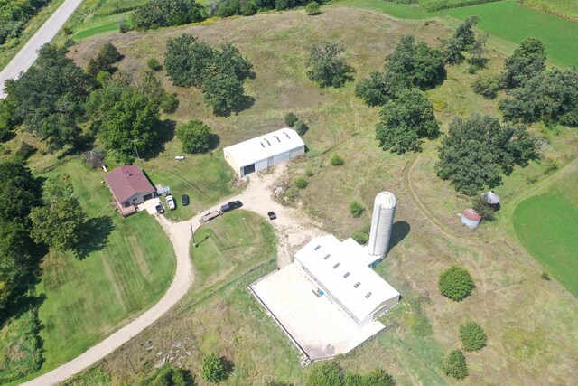 bird's eye view featuring a rural view