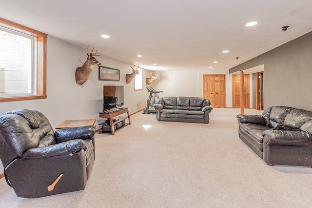 view of carpeted living room