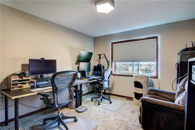 home office featuring carpet