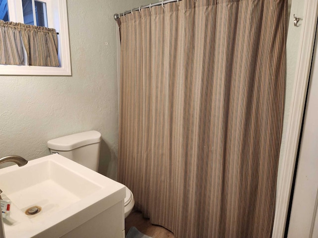 bathroom with sink and toilet