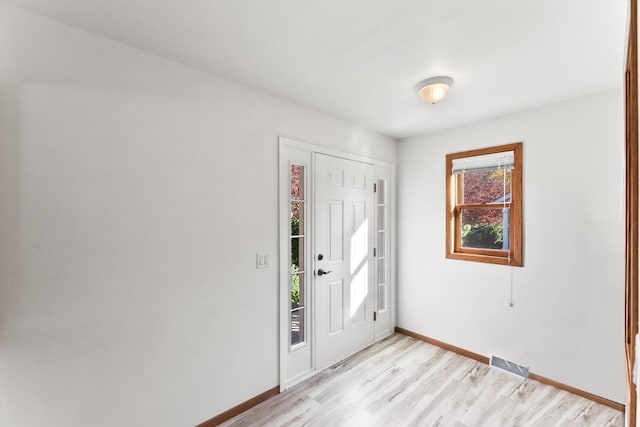 foyer featuring light hardwood / wood-style floors