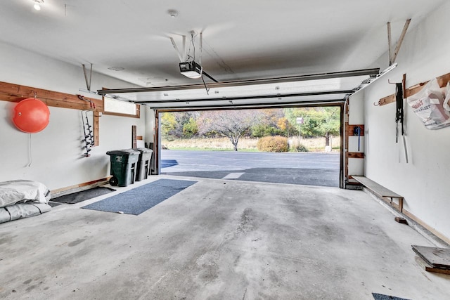 garage featuring a garage door opener