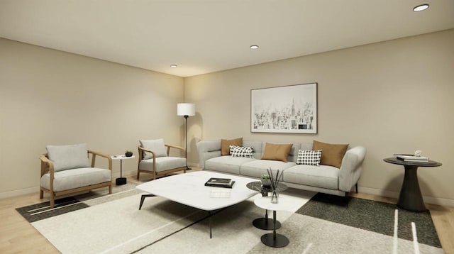 living room featuring hardwood / wood-style floors