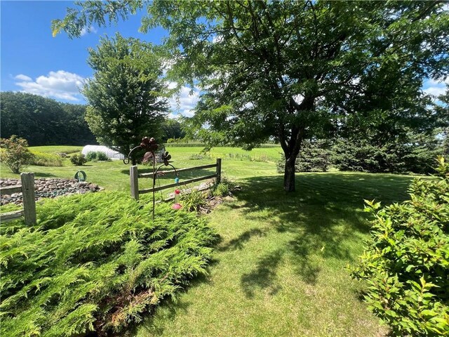 view of yard featuring a rural view