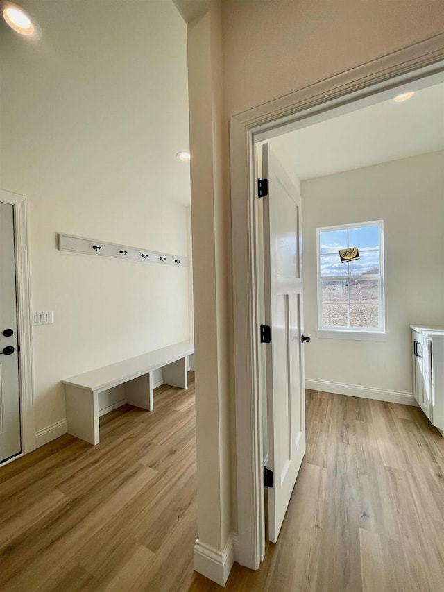 interior space with light wood-type flooring