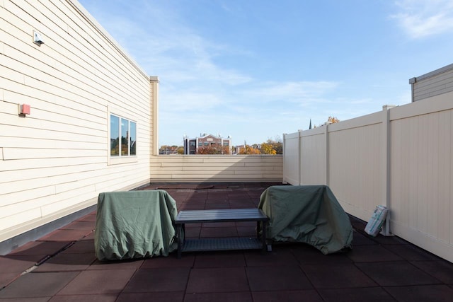 view of patio with grilling area