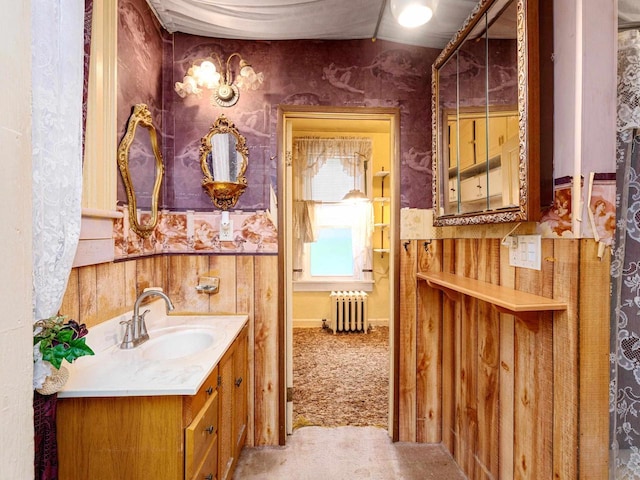 360 1st St, Menasha, WI 54952 - bathroom with radiator and vanity